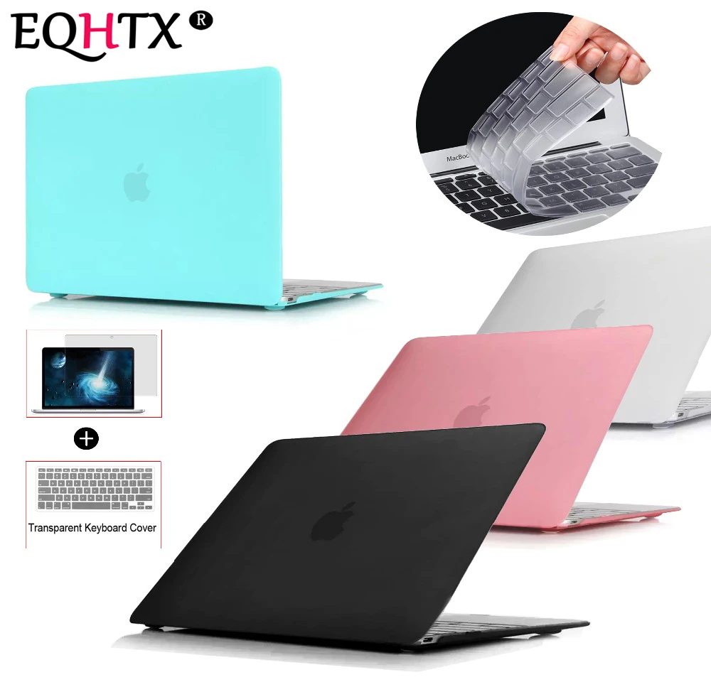 EQHTX-Laptop Case For Apple MacBook Air 13 Pro Retina 11 12 13 For Mac book New Air Pro 13 15 inch with Touch Bar+Keyboard Cover EQHTX-Laptop Case For Apple MacBook Air 13 Pro Retina 11 12 13 For Mac book New Air Pro 13 15 inch with Touch Bar+Keyboard Cover