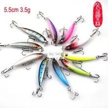 Искусственная приманка, имитирующая приманку, искусство и ремесла, подарок для рыбалки(DS08 5,5 см 3,5 г 10 шт./лот