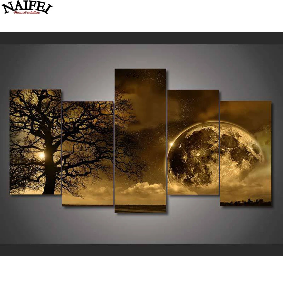 

diy diamond painting trees cross stitch full square diamonds 3d diamond embroidery 5pcs home decor
