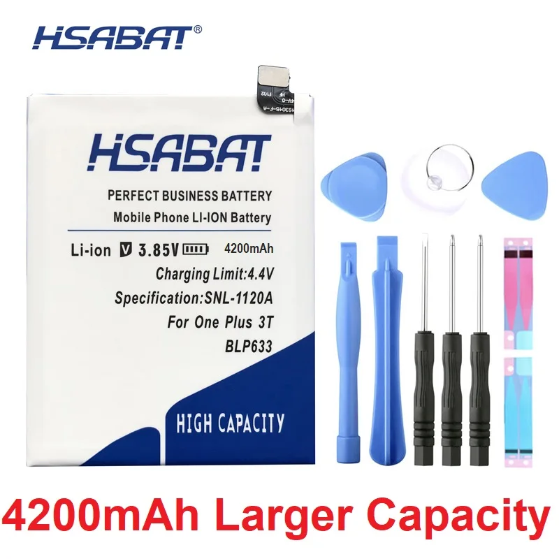 

HSABAT Top Brand 100% New 4400mAh Battery for OnePlus 3T A3010 1+ 3T Phone OnePlus 3 BLP633