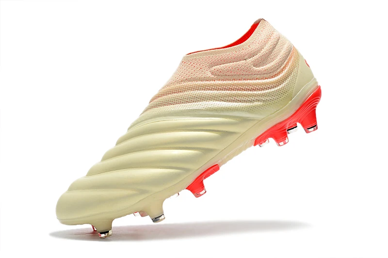 Newest Release ZUSA COPA 19+ FG OFF White Solar Red Football Boots 2019 Soccer Cleats Mens Soccer Shoes