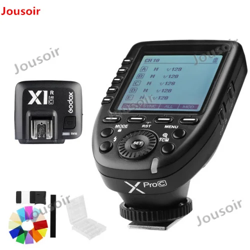 Godox Xpro-C E-TTL II 2,4G X система беспроводной пульт дистанционного управления триггер с 2x X1R-C пульт дистанционного управления Лер приемник совместим с C FlashCD50