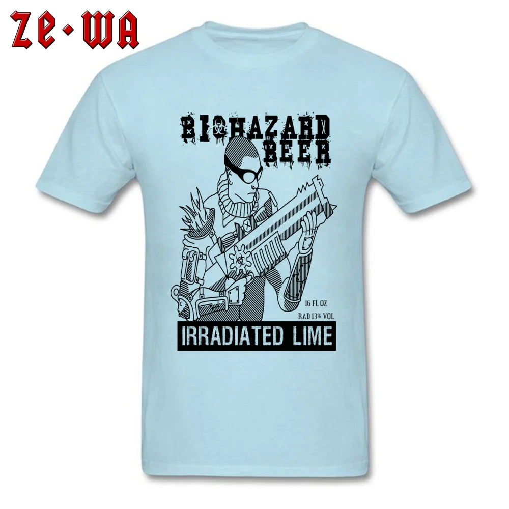 Biohazard Beer Top T-shirts Short Sleeve Leisure Dominant Men Summer/Fall Tops Shirts Leisure Tops Shirts Round Neck 100% Cotton Biohazard Beer light