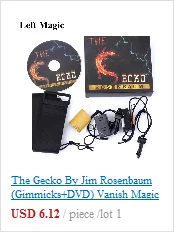 Gecko от Jim Rosenbaum (Gimmicks + DVD) исчезают Волшебные трюки исчезающее устройство забавные крупным планом реквизит для фокусов инструменты G8008