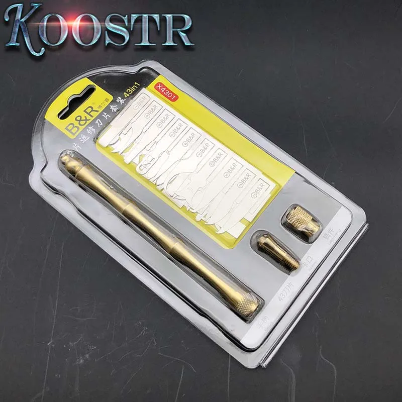 

New 43-in-1 BGA IC chip removal double-end handle 0.12mm thin knife blade CPU remover logic board phone with NAND flash repair