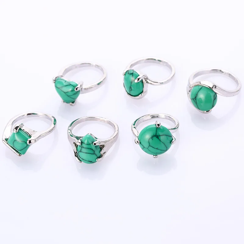 

Round/Heart/Waterdrop Shape Super Multi Styles Fashion Thin Finger Rings For Women SilverColor Retro Engagement Jewelry