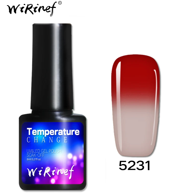 

WiRinef 8ml Chameleon Temperature Gel Polish Thermal Change Gel Lacquer UV Hybrid Varnish Magic Polish Primer Gel