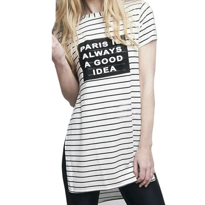 Download 2017 Letter Summer Women Harajuku Slim Bodycon Striped ...