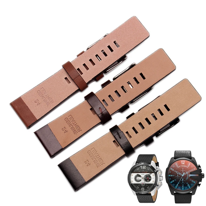Универсальный кожаный ремешок для часов Diesel наручных DZ1399 DZ4280 DZWatchband Straps22 24 26 28