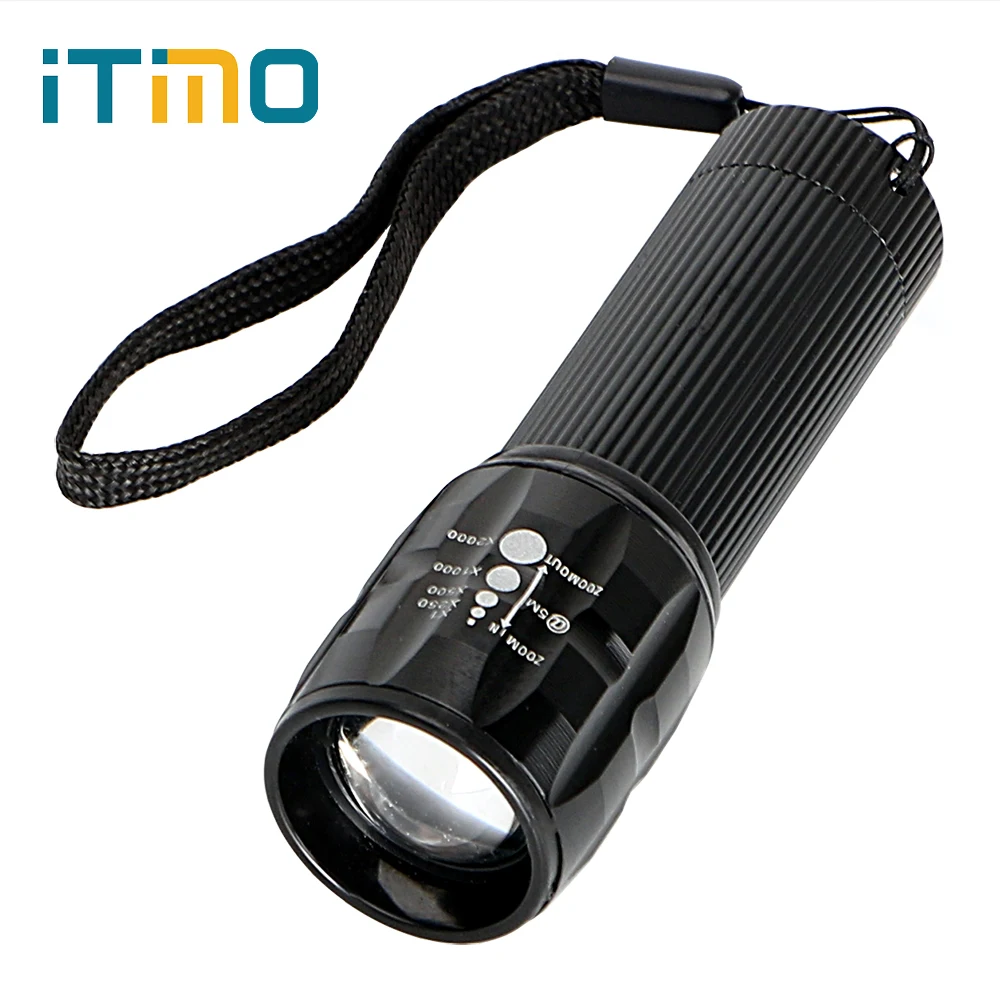 

iTimo Mini LED Flashlight Zoomable 3 Modes Emergency Lamp for Hiking Camping Outdoor Activity Aluminum Alloy Portable Torch