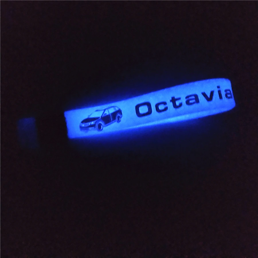 

blue Luminous car styling auto Accessories Case For skoda octavia A7car accessories Motorcycle Automobiles
