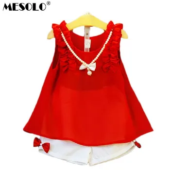 

MESOLO Girls Children Clothing Set Sets 2019 New Summer Kids Baby Girl Clothes Fashion Casual Princess Beautiful Party Costumes