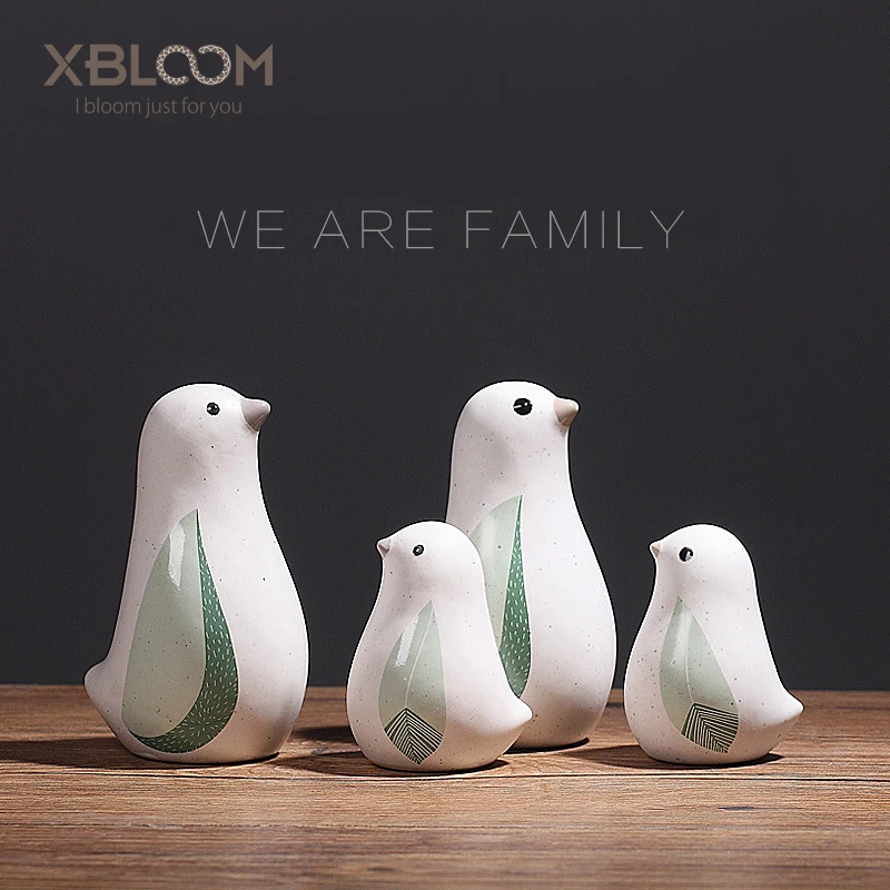 

Home Nordic Ceramic Bird Figurines Home Decoration Accessories Party Crafts Animal Figurines Decor Birds Living Room Ornaments