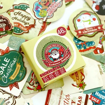 

46pcs/set Christmas series stickers Kawaii seal adhesive sticker School gift diary notebook (tt-2695)