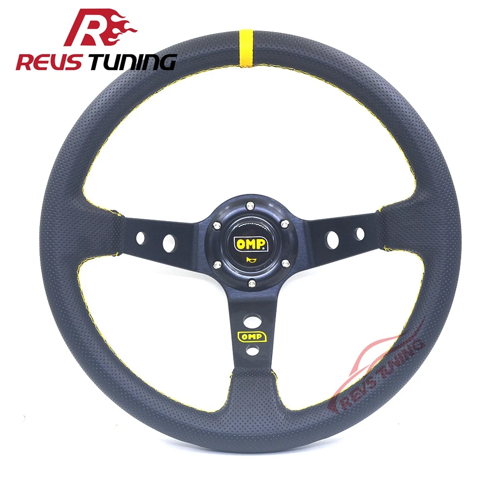 

Universal 350mm 14inch PVC Deep Car Tuning Omp Racing Sport Drifting Race Steering Wheel