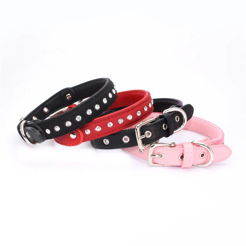 Fashion Cute collar for cats Exquisite Adjustable Diamond Dog Puppy Collars Accessories pet Product Leash and Harnesses A14 (1)