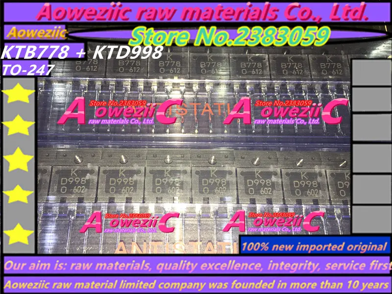 Aoweziic импортный KTB778 KTD998 TO-3PF аудио усилитель мощности B778 D998 силовой транзистор 2SB778 2SD998