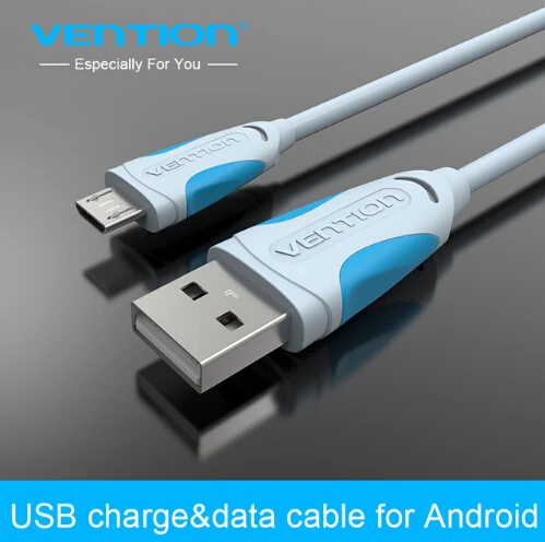 Vention Micro USB кабель провод для быстрого заряда для Android мобильного телефона синхронизации данных Кабель зарядного устройства 3 м 2 м 1 м для samsung htc Xiaomi sony - Цвет: VAS-A04 Blue Round