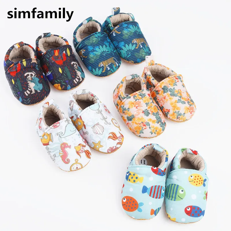

[simfamily]Newborns Baby Shoes First Walkers Soft Infant Toddler Shoes Cute Printed Shoes Baby Boy Shoes Baby Girl Shoes