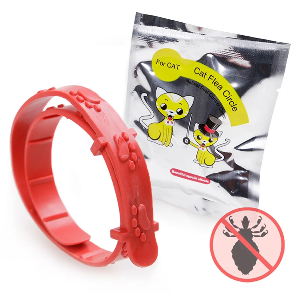 

1PCS 33/44CM Red Adjustable Outdoor Dog Cat Rabbit Neck Strap Anti Flea Mite Tick Remedy Pet Collar Pet Protection Accessories