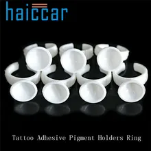100pcs High quality Tattoo Adhesive Pigment Holders Ring Disposable Eyelash Extension Glue D# 823 good business dropshipping