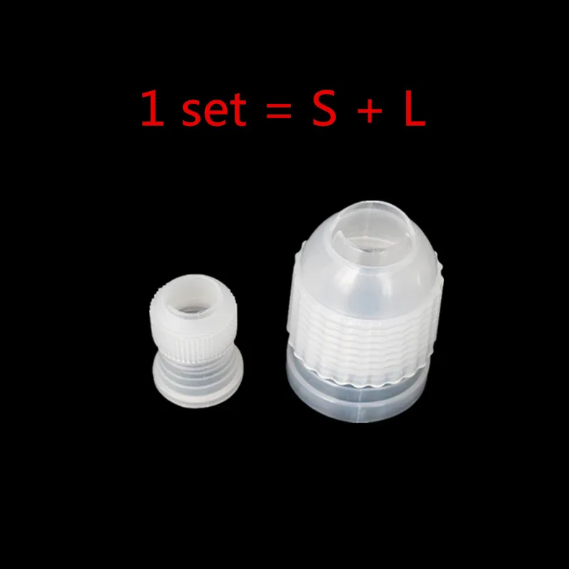 

2pcs/set Plastic Icing Couplers small and large Pastry Coupler Cake Decorating Icing Pastry Bags Tip Nozzles Adaptor Tools