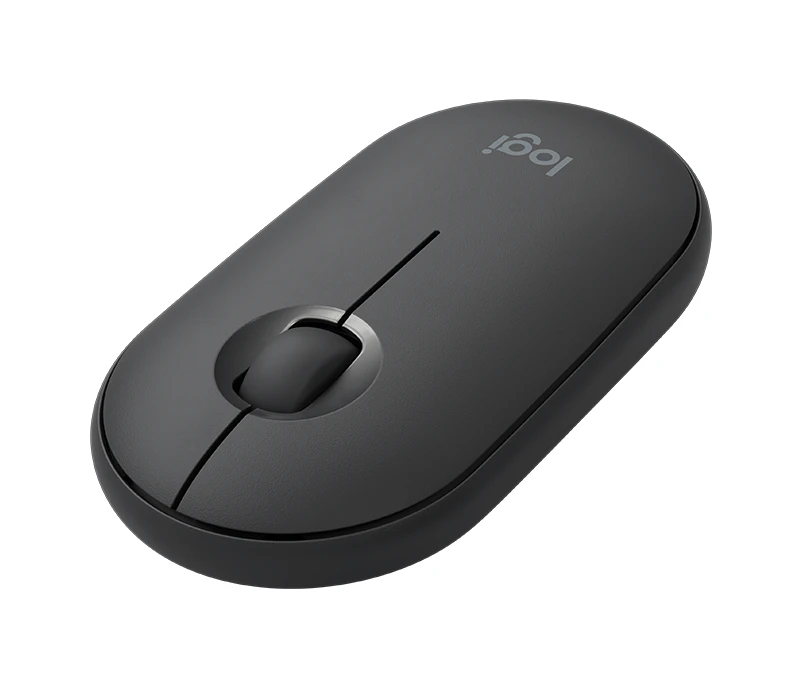 Logitech Pebble легкий мягкий беспроводной мышь Новинка года Bluetooth беззвучная мышка портативный современный красочный - Цвет: Черный