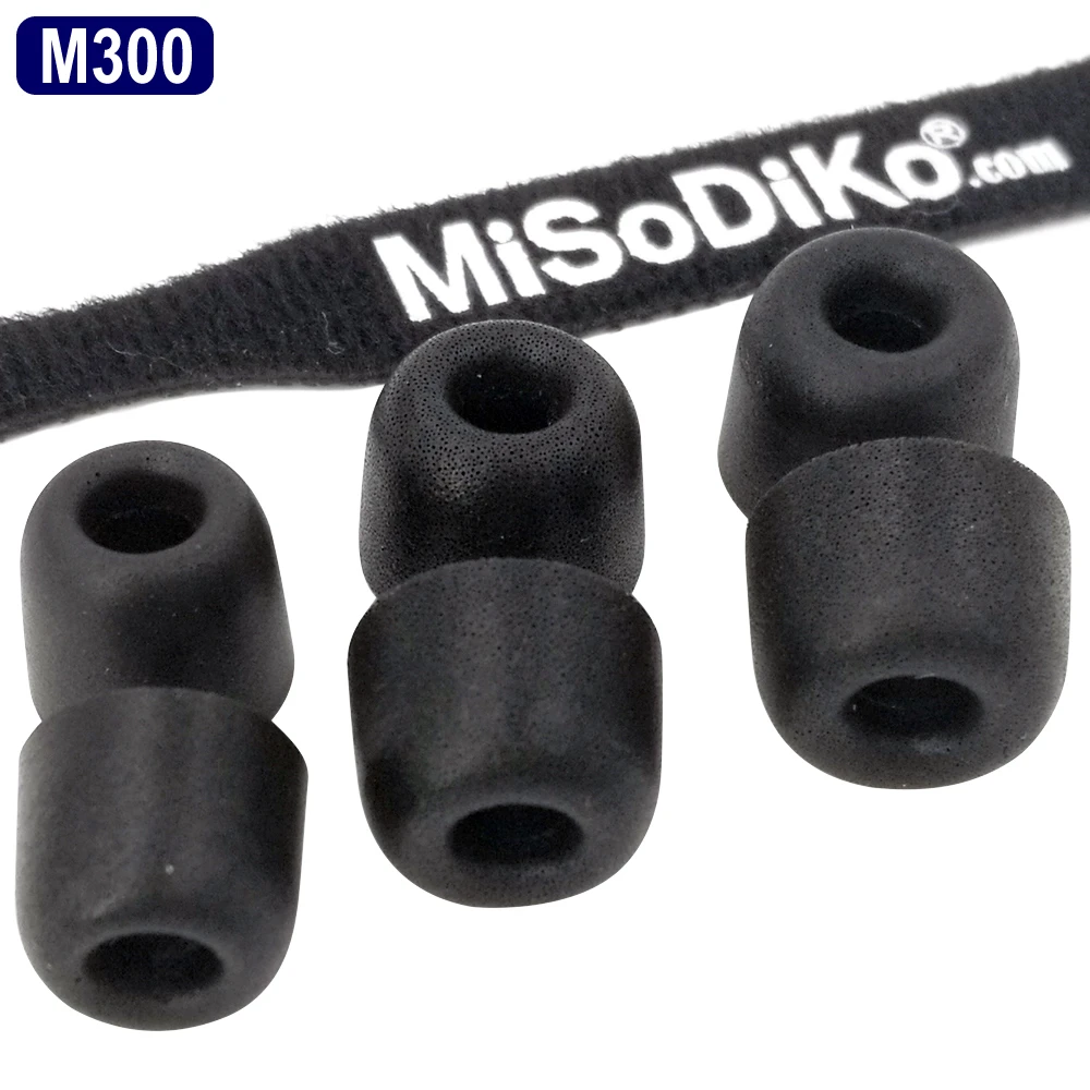 misodiko 3mm M300 3Pairs Replacement Memory Foam Earbud Ear Tips for