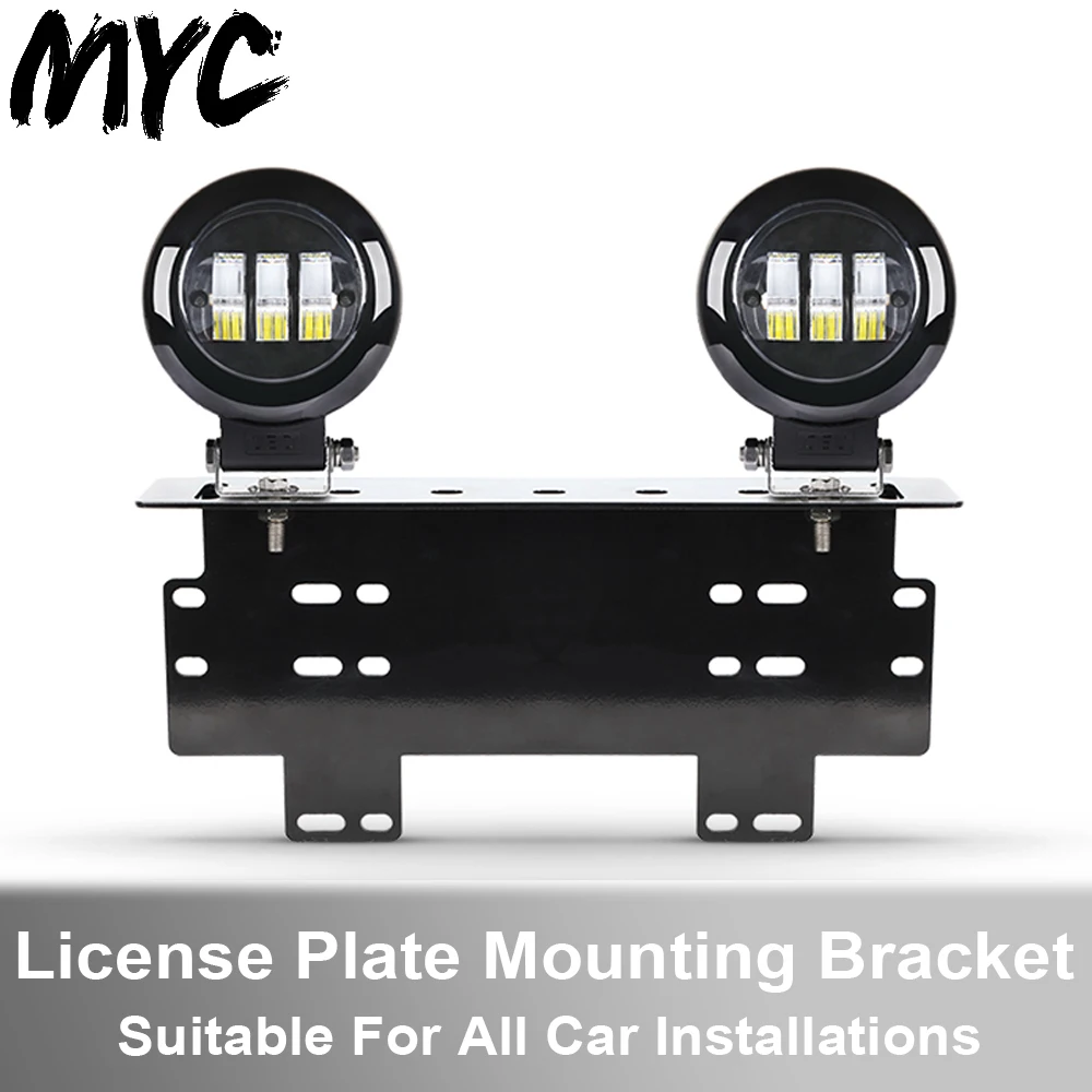 

Easy Installation License Plate Mounting Bracket Off Road Led Work Light For SUV Car Truck Vehicle Fog Working Lamp