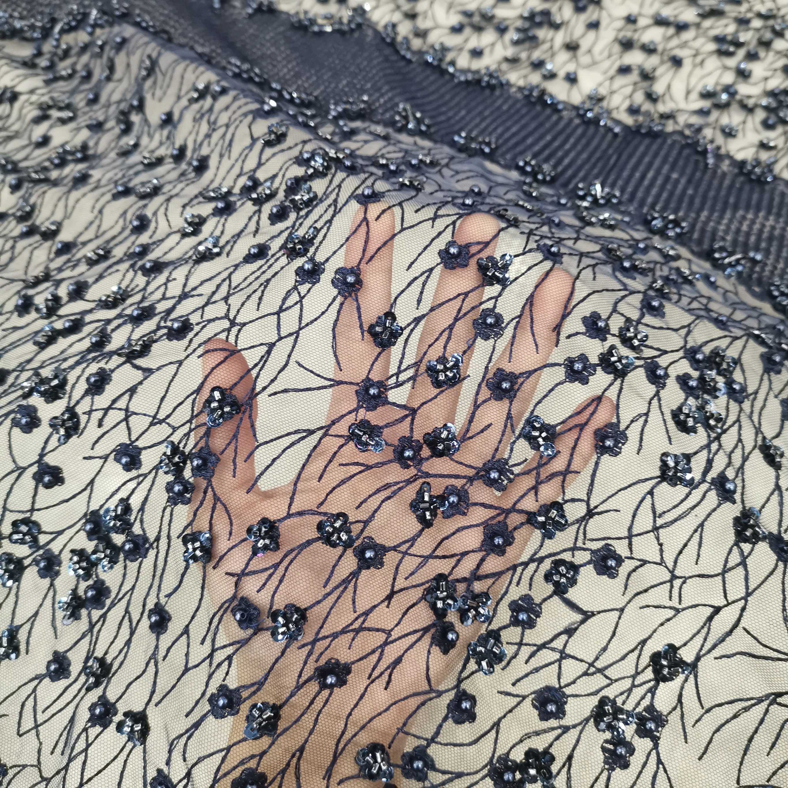 

water soluble guipure beaded 3d african laces fabric 2019 for wedding dress