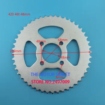 

free shipping 420 48Tooth 48mm Rear Chain Sprocket for Chinese ATV Quad Pit Dirt Bike Buggy Go Kart Motorcycle Motor
