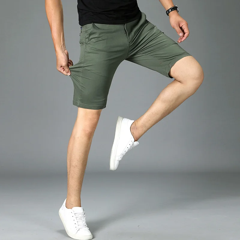 Summer Shorts Men Casual Regular Cotton Breathable Mens bermuda masculina Mid-waist Knee Length Cargo Big Size | Мужская одежда
