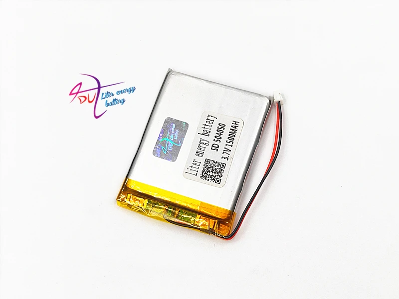 10x504050 JST 1,5 мм 2pin 3,7 V 1500 mAh литиево-полимерный lipo Перезаряжаемые Батарея для DVD, Pad мобильного планшета Дополнительный внешний аккумулятор