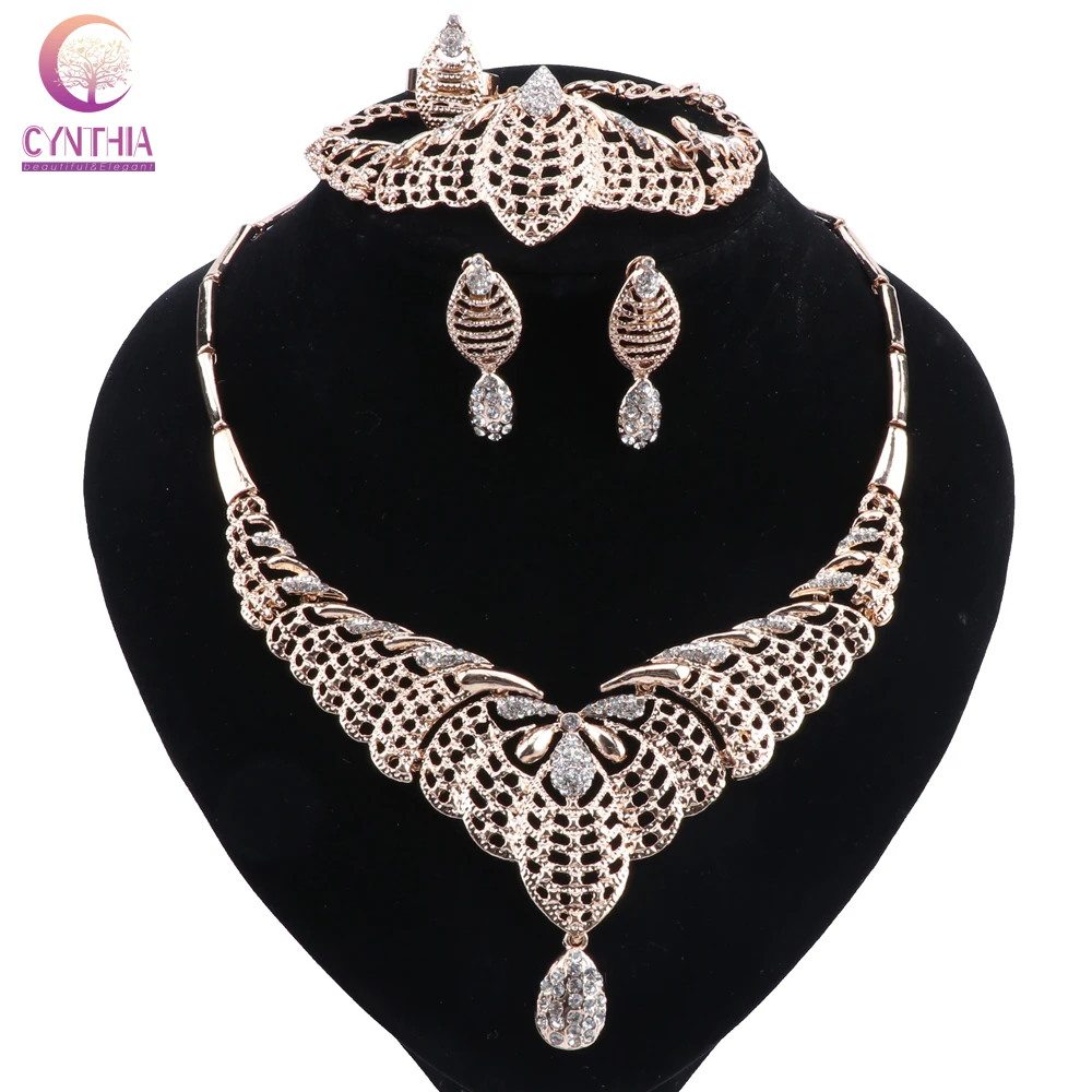 African Beads Jewelry Set Indian Bridal Jewelry Sets Gold Color Party