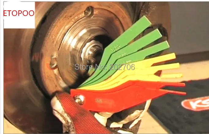 Измерительные Колодки тормозные накладки толщиномер набор тормозных колодок детектор инструмент для ремонта автомобиля тормозной щуп комплект тормозной накладки толщиномер
