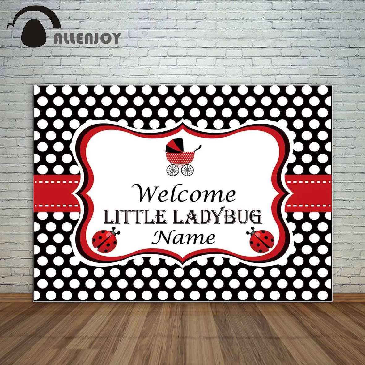 ladybug baby shower backdrop