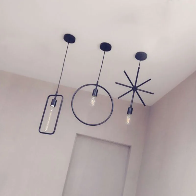 Современный светильник E27 Pendant Light Простая столовая передняя стойка Бар Урожайная