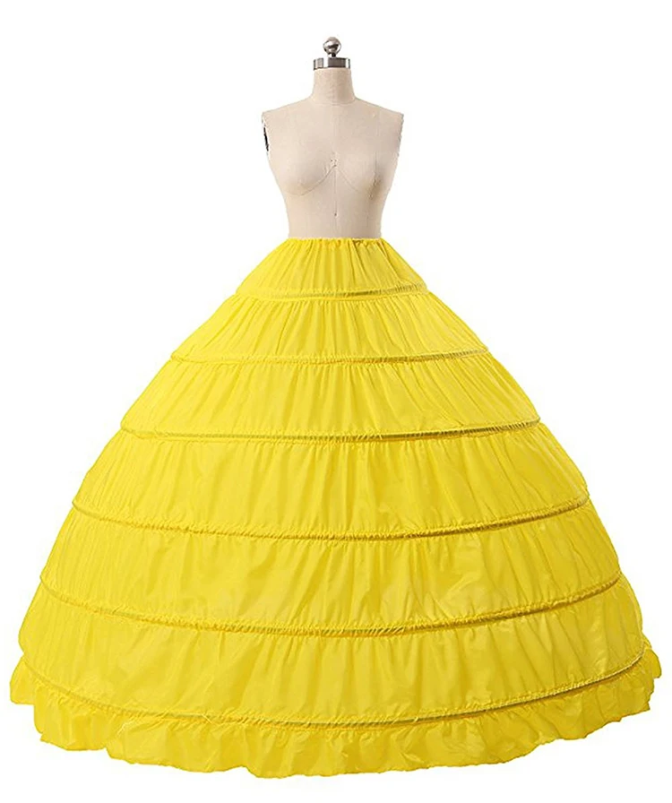 JaneVini 9 цветов Свадебная пышная бальная юбка с 6 Hoops большой размер, сатиновый кринолин подюбки для свадьбы пышные платья