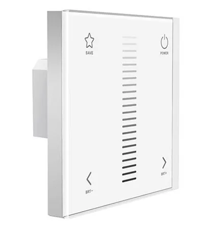 

EX1;Dimming European-style touch panel;AC100-240V input;RF 2.4G+DMX512 signal output