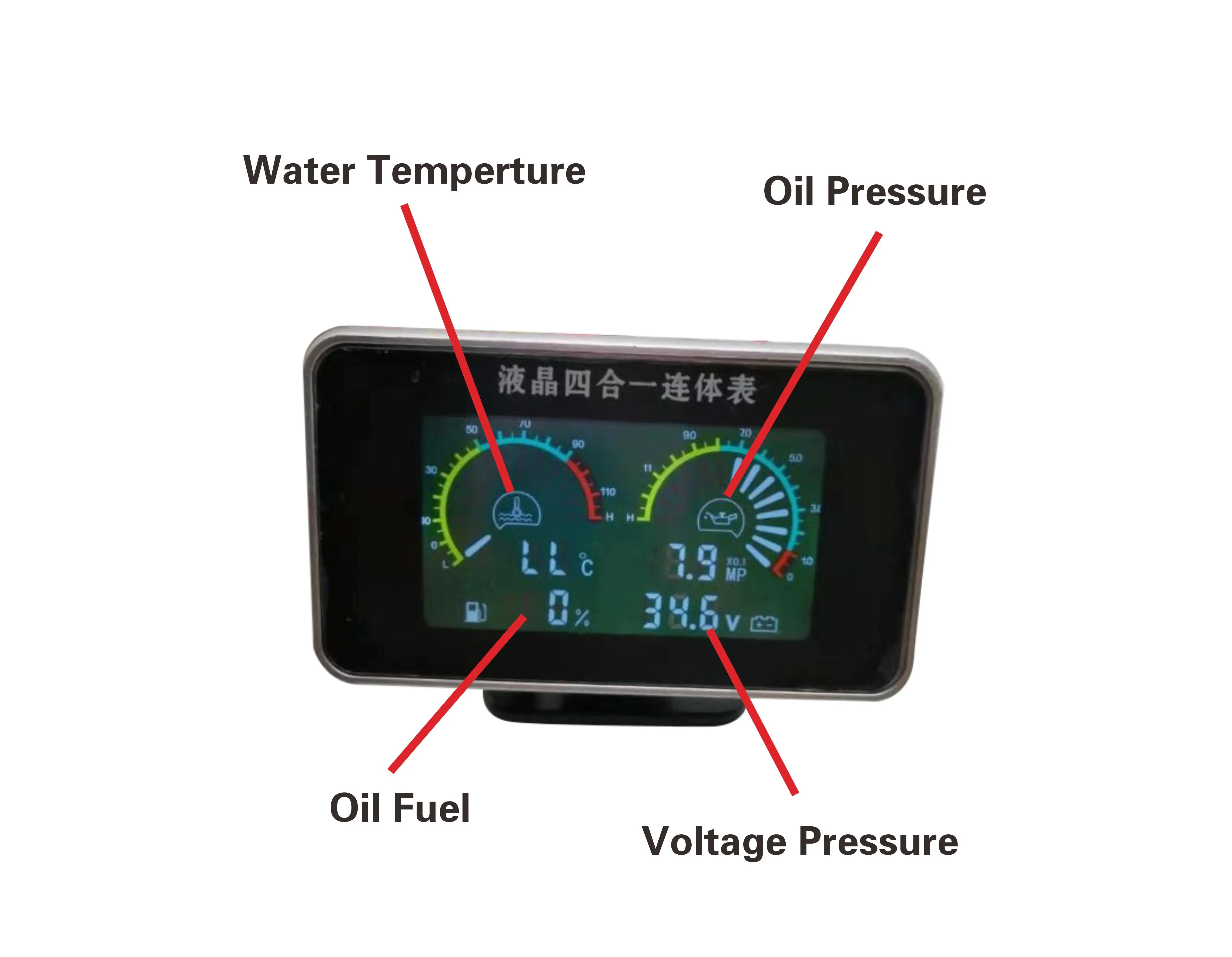 12 В 24 В 4в1 ЖК-дисплей Автомобильный цифровой датчик давления масла топлива воды Temp Meter M10 12V24V NPT 8/1 компонент