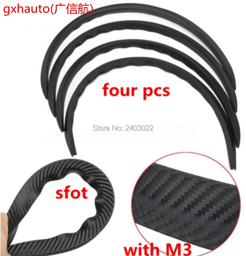 

4*universal car wheel arch fender widening wheels interior fender bars carbon fiber color for Benz BMW Ford Jeep USWS All cars