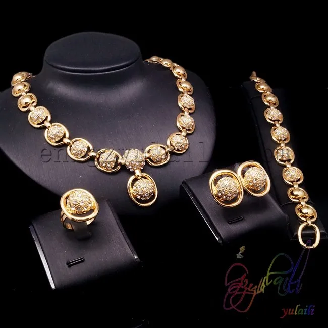 

african gold plating jewelry set fashion necklace set 2016 gold bracelet jewelry design for girls