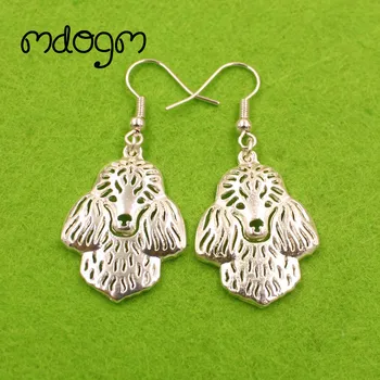 

2020 Cute Poodle Dog Animal Pendant Drop Earrings Golden Silver-Plate Kawaii Funny Summer For Women Girls Woman Ladies E013