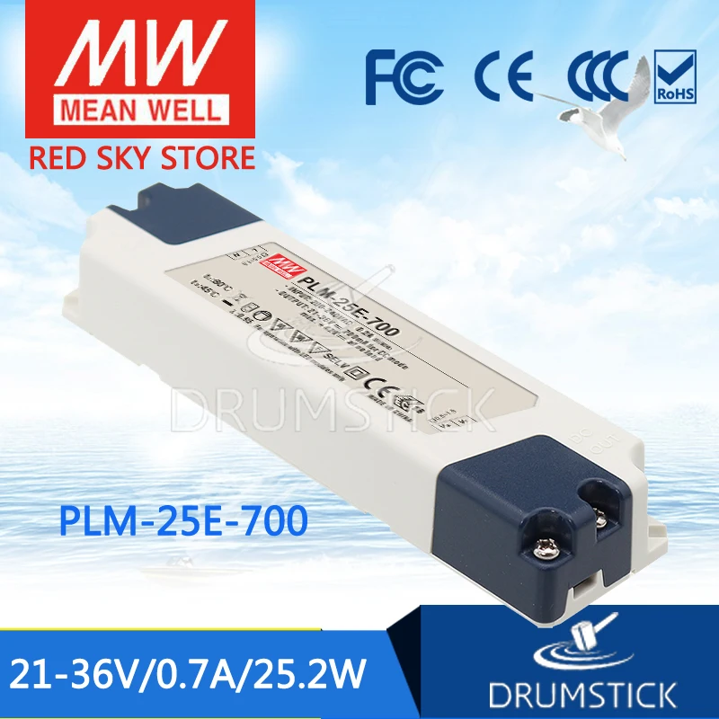 

Hot sale MEAN WELL original PLM-25E-700 36V 0.7A meanwell PLM-25 36V 25.2W Single Output LED Switching Power Supply