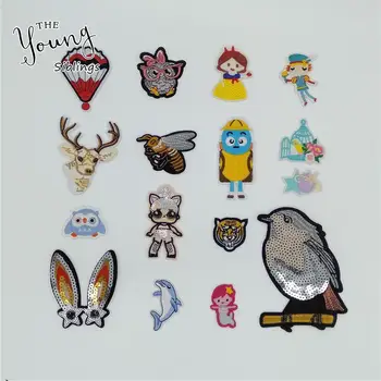 

Sewing Fashion Kids Cartoon Iron on Patches Embroidery Applique Motifs Stickers Badges DIY Clothing Decoration Accessories