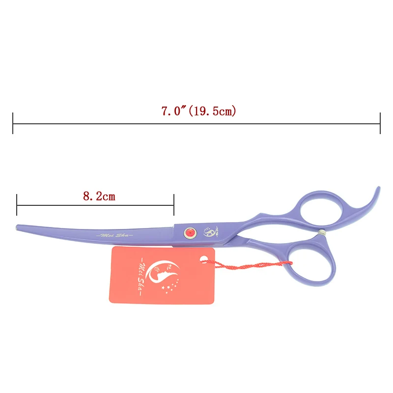 Meisha 6,5 дюймов Домашние животные из нержавеющей стали собаки втулки истончение ножницы вверх вниз изогнутые Животные ножницы для стрижки волос Tesouras HB0188