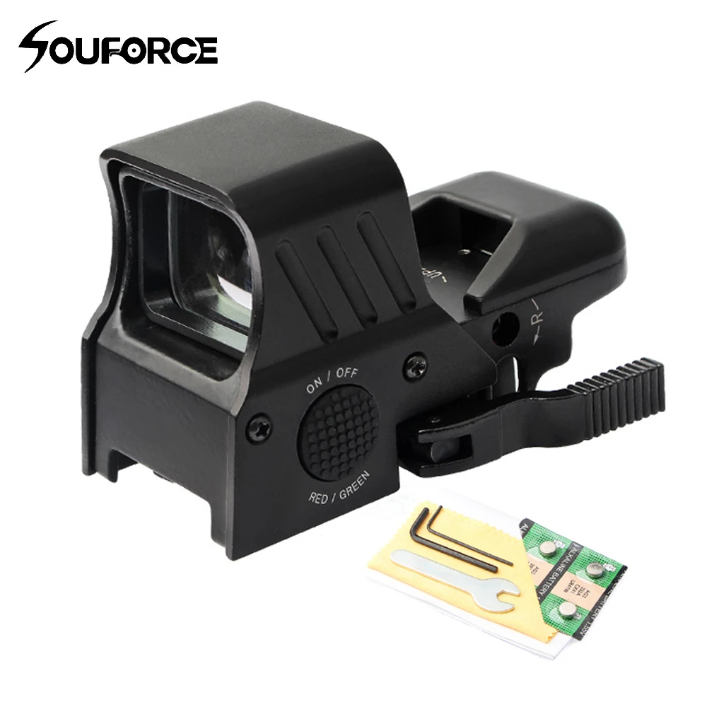 

Tactical Red Green Dot Sight with Quick Release Suit 20mm Weaver Rail Holographic Optics Scope Hunting Accessories