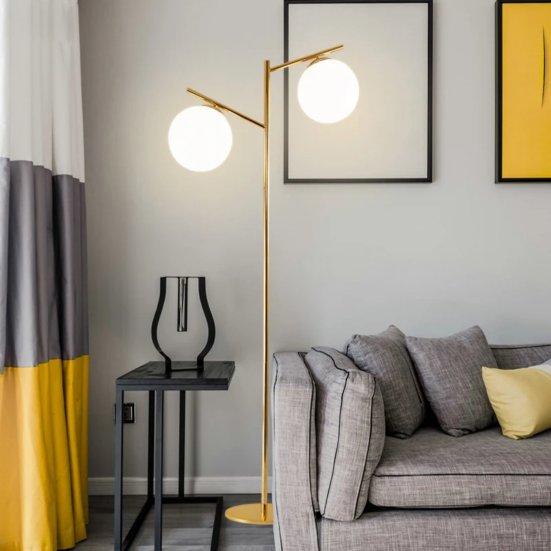 Us 323 24 39 Off Re Electroplate Gold E27 Led Floor Lamp 2 Light Globe For Bedroom Indoor Lighting Lamparas Foyer In Lamps Us 323 24 39 Off Re Electroplate Gold E27 Led Floor Lamp 2 Light Globe For Bedroom Indoor Lighting Lamparas Foyer In Lamps