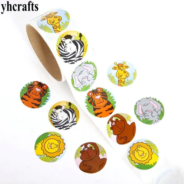 1 Roll(100PCS)/LOT.Tooth Great check up paper sticker Diy toy Scrapbooking kit Craft material Kindergarten crafts Birthday gift 