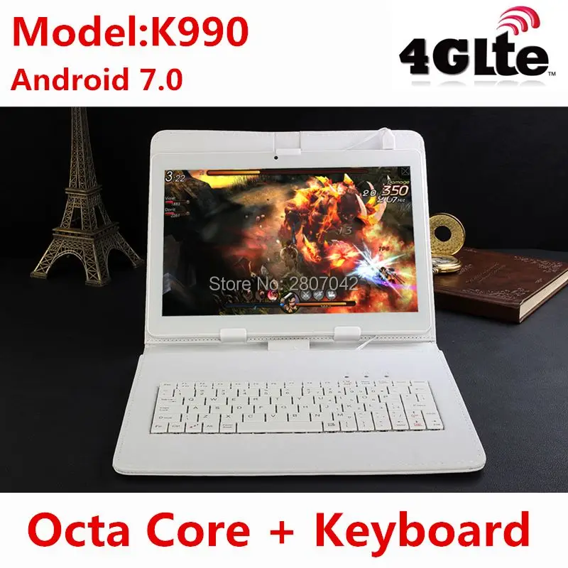 Free shipping 10 inch MTK8752 3G 4G Dual SIM WCDMA GPS 4GB 32GB Android 7 0